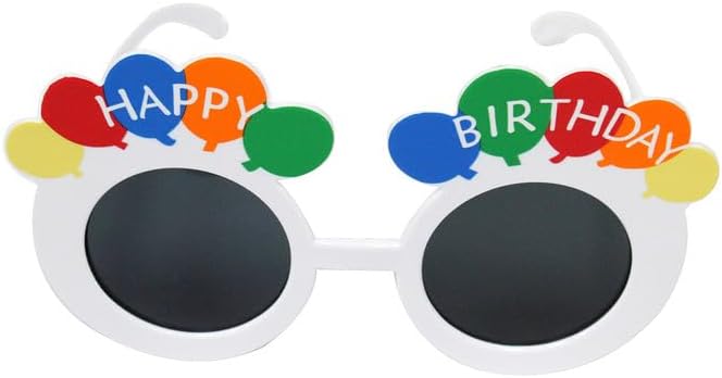 DAISO Happy Birthday Party Glasses - Colorful Celebration Eyewear with Balloon Design - Image 1